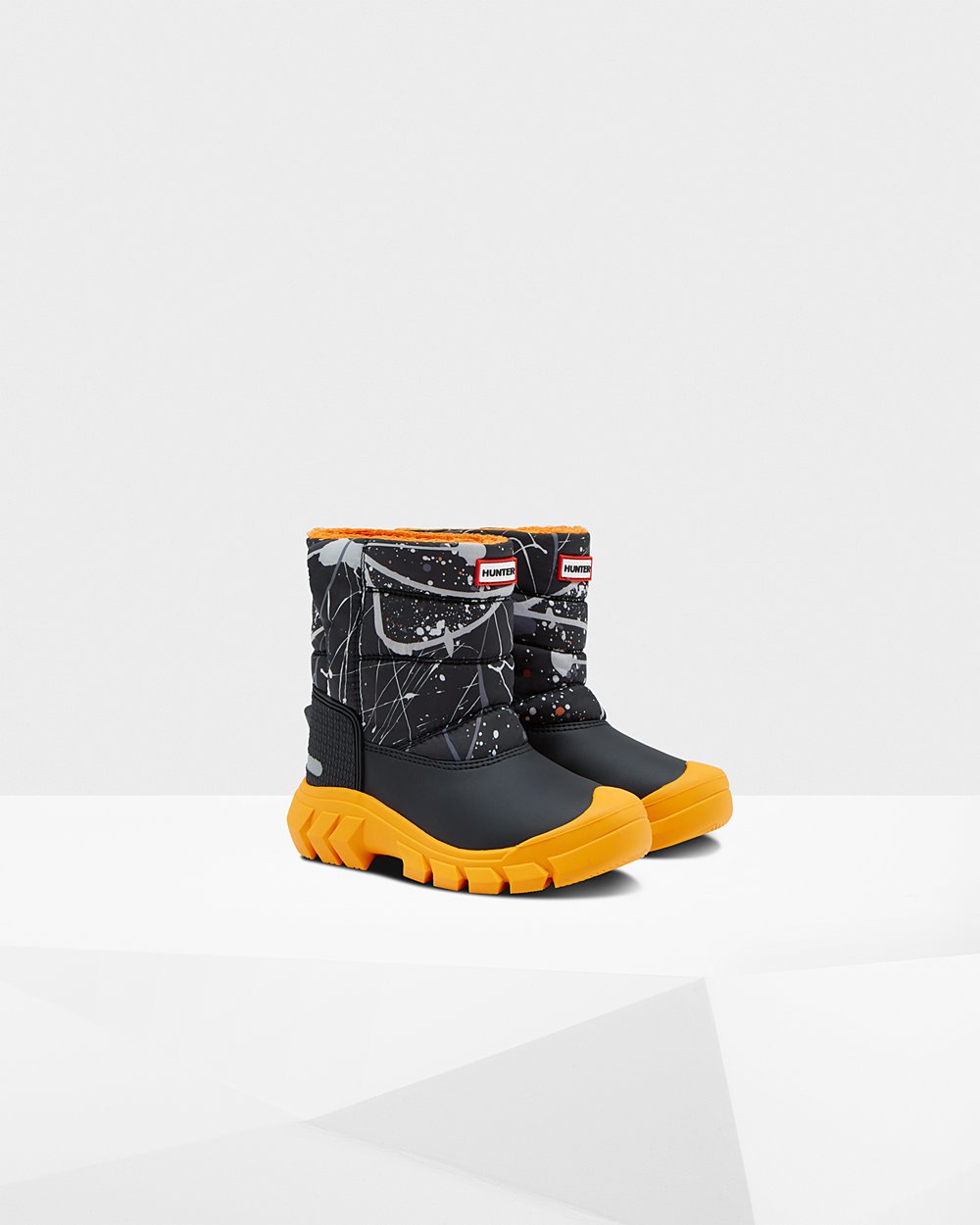 Botas De Nieve Hunter Niños Original Little Insulated - Gris Negras - Argentina 3841RUQKF